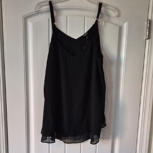 torrid Black V-Neck Chiffon Cami